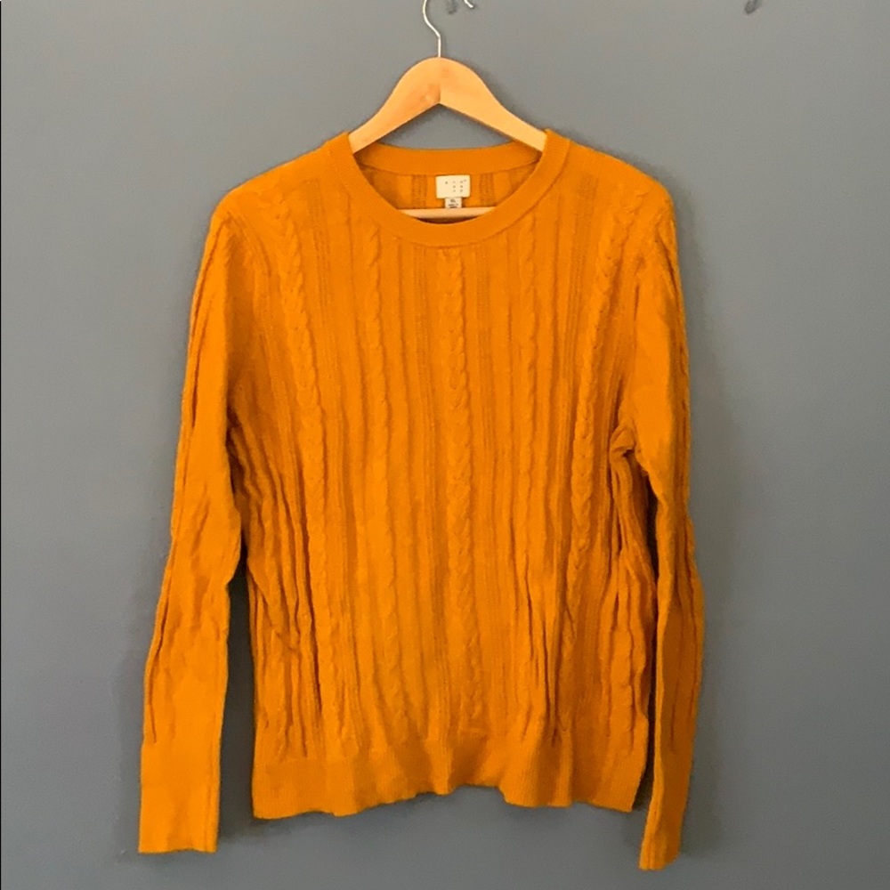 A New Day Mustard Knit Sweater XL